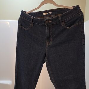 Old Navy Women's Straight Leg Jeans - Dark Indigo